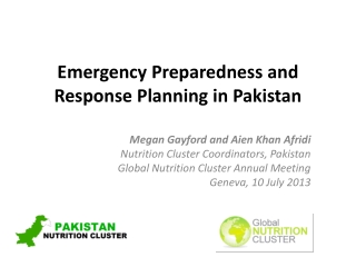 Emergency Preparedness and Response Planning in Pakistan