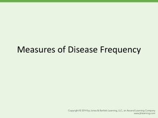 Measures of Disease Frequency