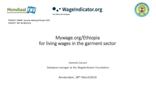 Mywage/Ethiopia for living wages in the garment sector
