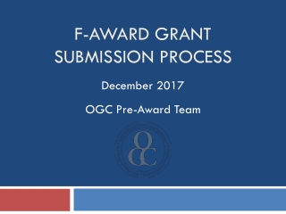 F-award grant submission process