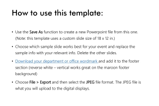 How to use this template: