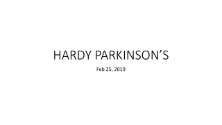HARDY PARKINSON’S