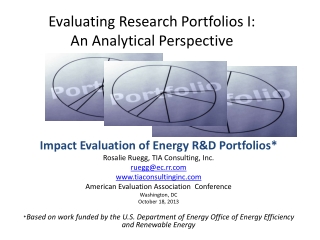 Evaluating Research Portfolios I: An Analytical Perspective