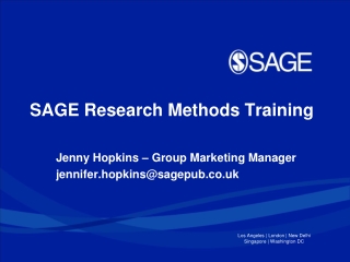 SAGE Research Methods Training