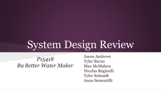 System Design Review