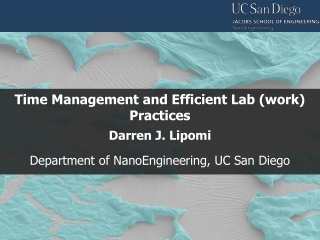 Time Management and Efficient Lab (work) Practices Darren J. Lipomi