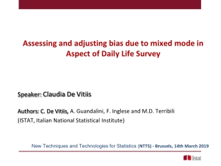 Assessing and adjusting bias due to mixed mode in Aspect of Daily Life Survey