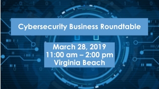 Cybersecurity Business Roundtable