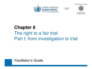 Chapter 6 The right to a fair trial 	Part I: from investigation to trial