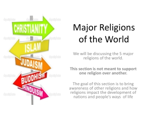 Major Religions of the World