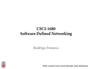 CSCI-1680 Software-Defined Networking