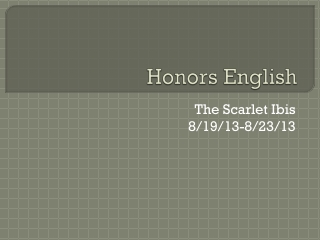 Honors English