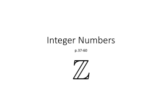 Integer Numbers