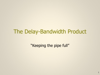 The Delay-Bandwidth Product