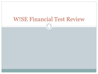W!SE Financial Test Review