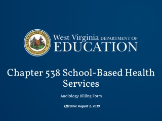 Chapter 538 School-Based Health Services