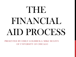 The Financial Aid Process