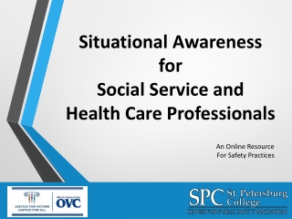 Situational Awareness for Social Service and Health Care Professionals