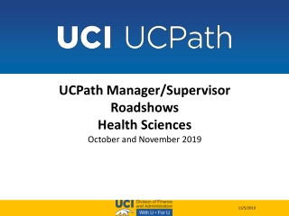 UCPath Manager/Supervisor Roadshows Health Sciences