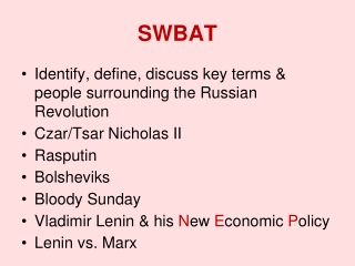 SWBAT