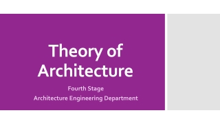 Theory of Architecture