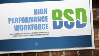 High performance Workforce