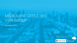 Melbourne Office 365 User Group