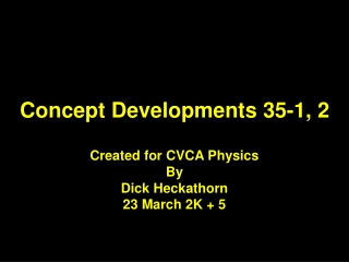 Concept Developments 35-1, 2