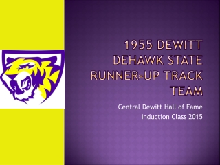 1955 Dewitt dehawk state runner-up track team