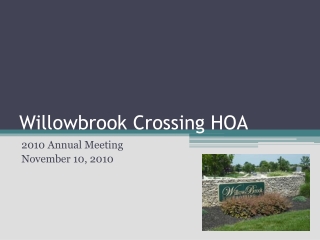 Willowbrook Crossing HOA