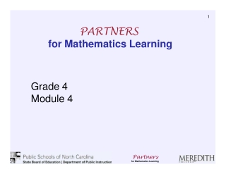 Partners for Mathematics Learning