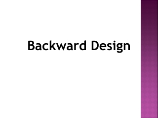 Backward Design