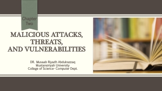 Malicious Attacks, Threats, and Vulnerabilities