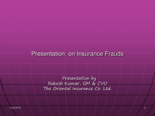 Presentation on Insurance Frauds