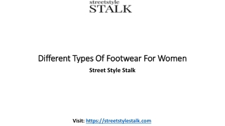 Different Types Of Footwear For Women