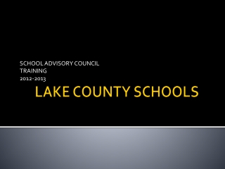 LAKE COUNTY SCHOOLS