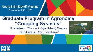 Graduate Program in Agronomy “ Cropping Systems ”
