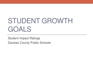 Student Growth Goals