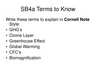 SB4a Terms to Know