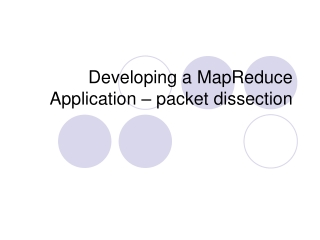 Developing a MapReduce Application – packet dissection