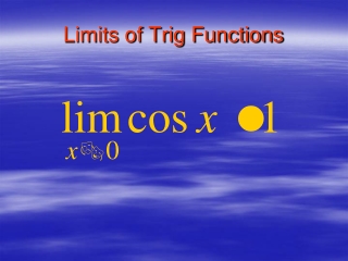 Limits of Trig Functions