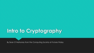 Intro to Cryptography