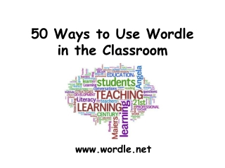 50 Ways to Use Wordle in the Classroom