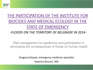 Dragana Despot, emergency medicine specialist Katarina Šerović, MD