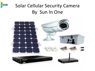 Solar Cellular Security Camera