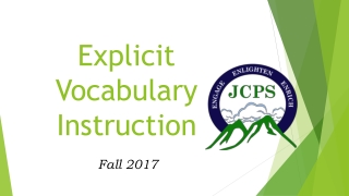 Explicit Vocabulary Instruction