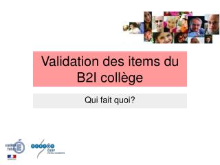 Validation des items du B2I collège