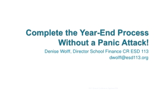 Complete the Year-End Process Without a Panic Attack!