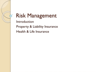 Risk Management