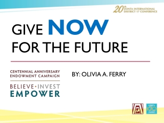 GIVE NOW FOR THE FUTURE